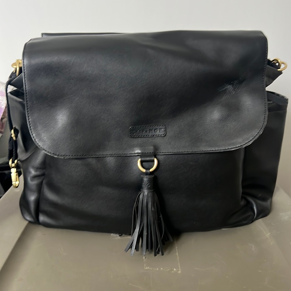 Skip Hop Black Messenger Diaper Bag